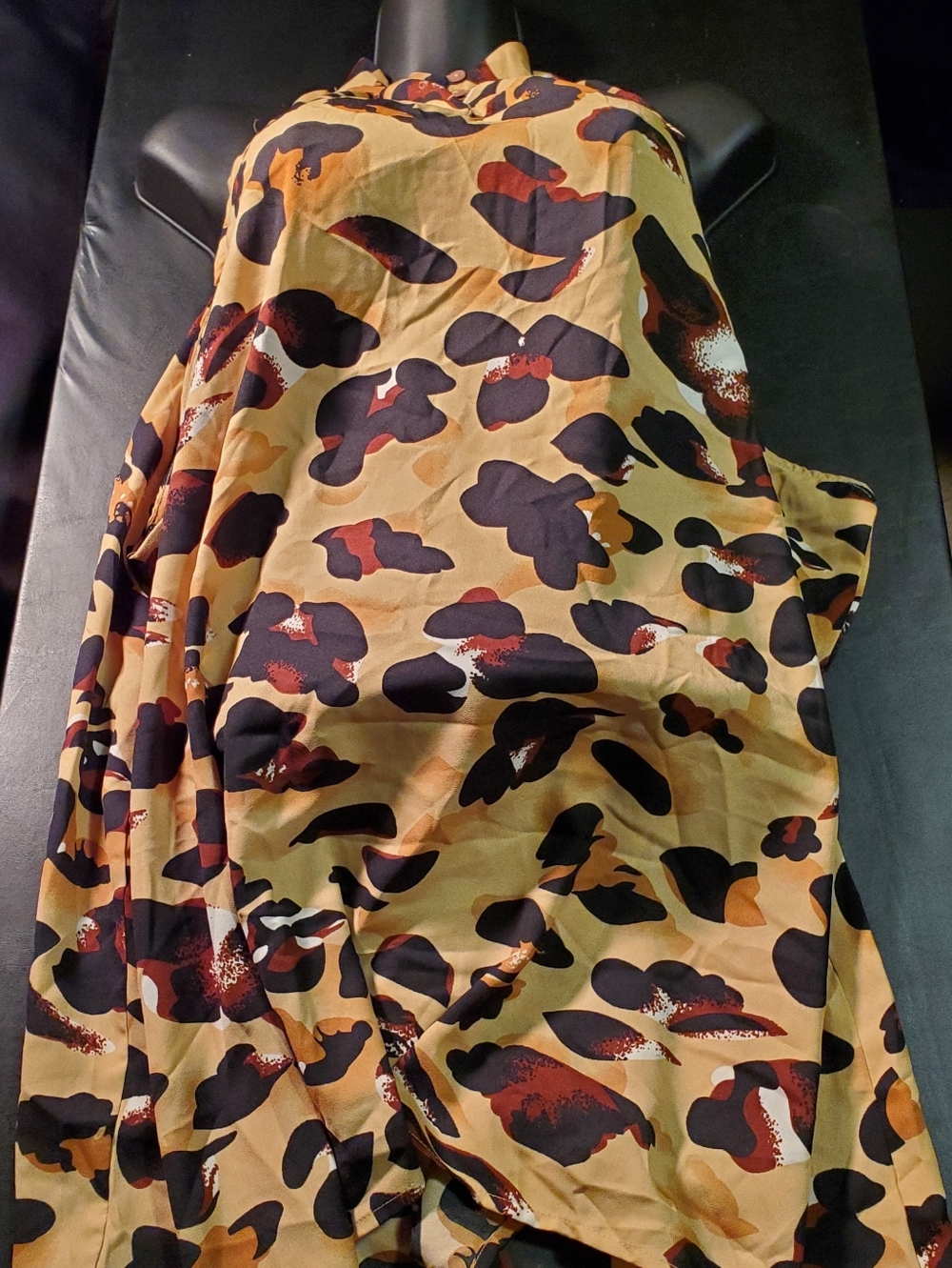 Ashley Stewart Animal Print Yellow/brown Size 22/24 Midi Skirt Short Dress